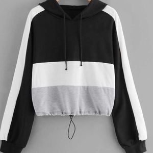 Color-Block Drawstring Hoodie